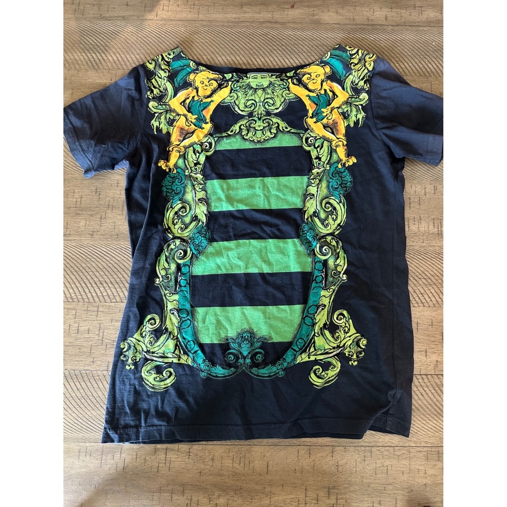 ARCHIVAL PRADA SS11 "Minimal Baroque"‎ Cherub & Monkey Striped Te